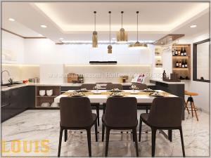 Bếp và phòng ăn Thiết kế cải tạo nhà phố 6 tầng chuẩn tinh tế tại Quận 11 - 23