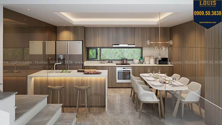 Bếp và phòng ăn Nhà đơn giản nhưng tinh tế với không gian mở tại Tân Bình - 18